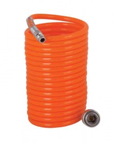 Air hose spiral 10m quick couplings 1/4M&F RD-CH01