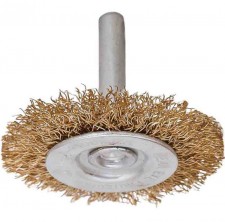 Wire wheel brush brassed ø100mm (4) with shank