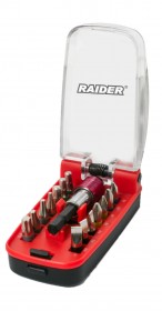 Screwdriver Bits & magnetic holder quick-change 1/4" 15 pcs. Set RAIDER