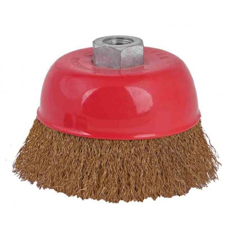 Wire cup brush brassed ø 75mm for angle ginder