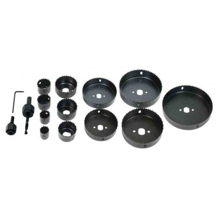Hole cutters ø19-127mm 16pcs. kit